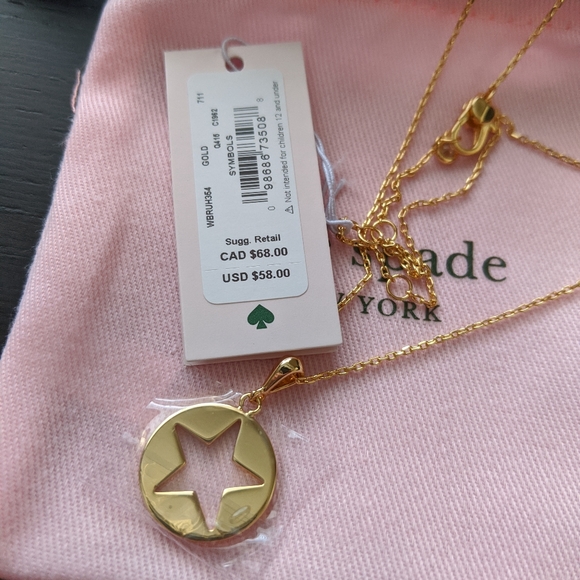 *NWT* Kate Spade gold star necklace - Picture 4 of 4